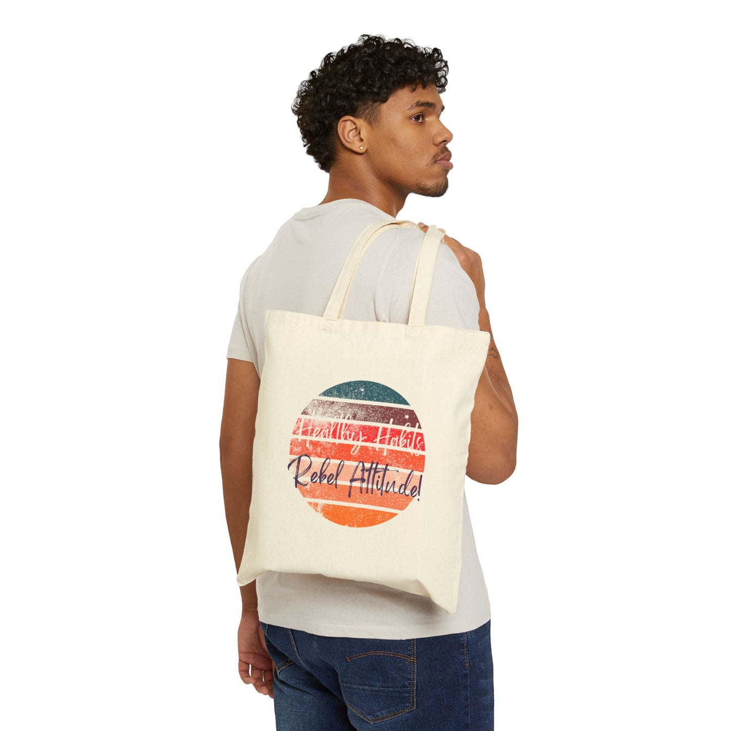 Healthy Habits Rebel Attitude - Canvas Tote Bag